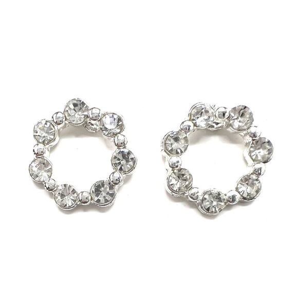 240A. Swarovski Crystal Circle Earrings New - Picture 3 of 3